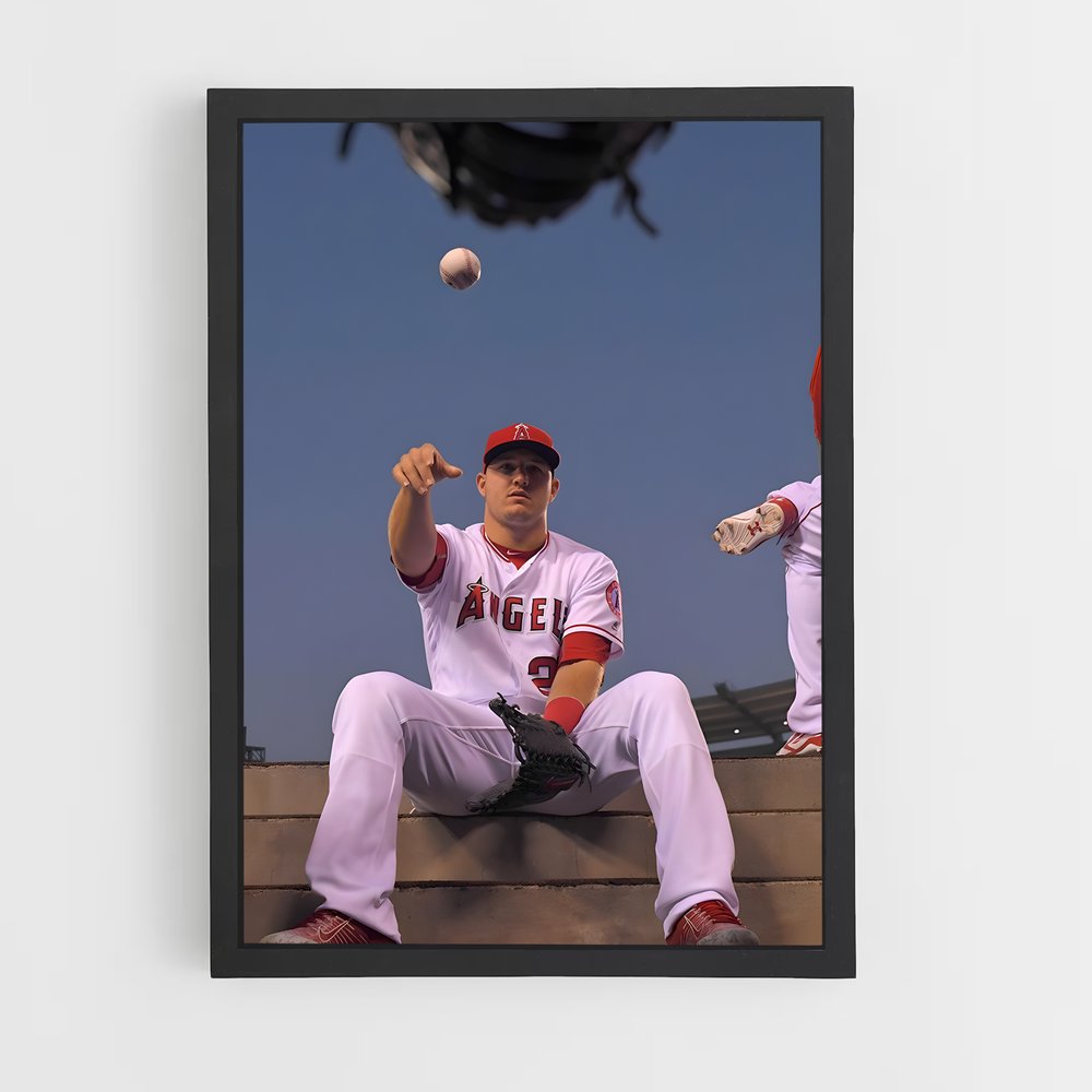 Poster Mike sur le Mur – affiche Baseball (vue 2)